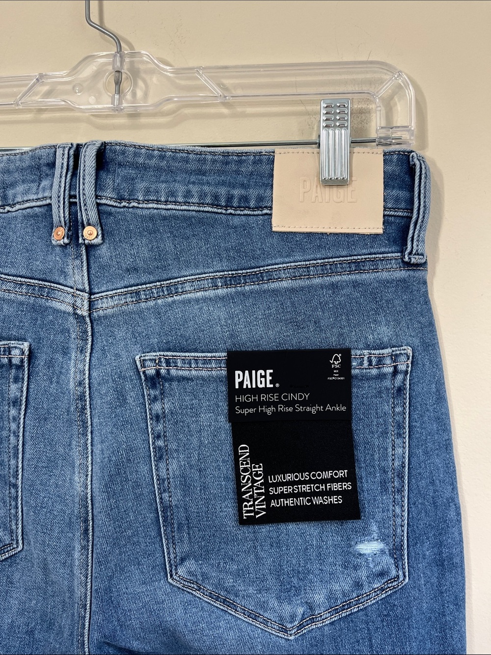 PAIGE Women's High Rise Cindy Straight Ankle Jeans Size 29 - Picture 3 of 8
